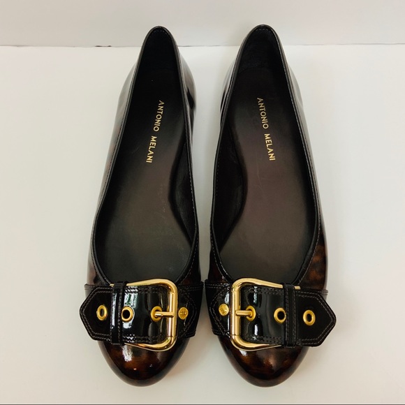 Cheetah flats Antonio Melani buckle Shoes - Picture 1 of 3